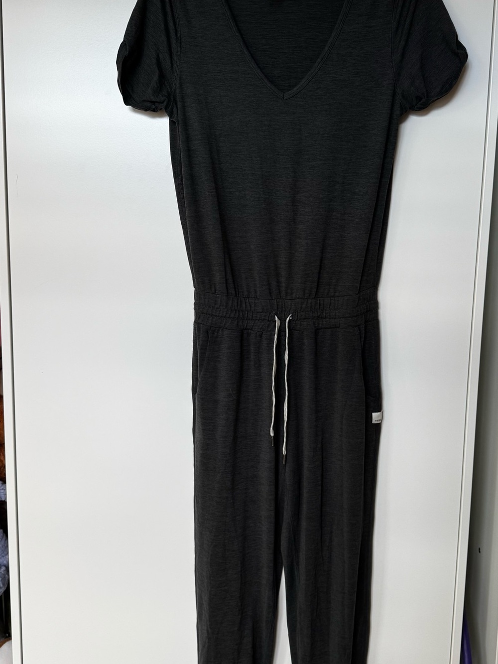Vuori Dark Gray V-Neck One-Piece Jumpsuit XS